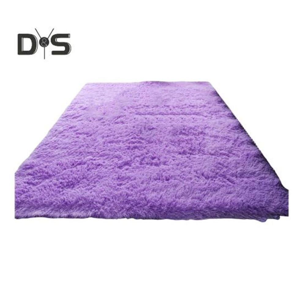 (purple, 80cm) Shag Area Rug For Living Room Fuzzy Plush Indoor Bedroom Carpet Thickened Non-skid Fluffy Faux Fur Rug Nursery Kids Boys Girls Room Floor Mat