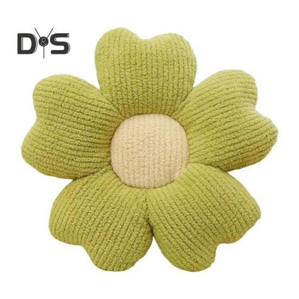 (green, 50*50cm) Throw Pillow Sweet Color Flower Shape Elastic Fully Filling Plush Stuff Toy Sofa Bed Couch Decoration Office Nap Pillow Car Seat Pillow