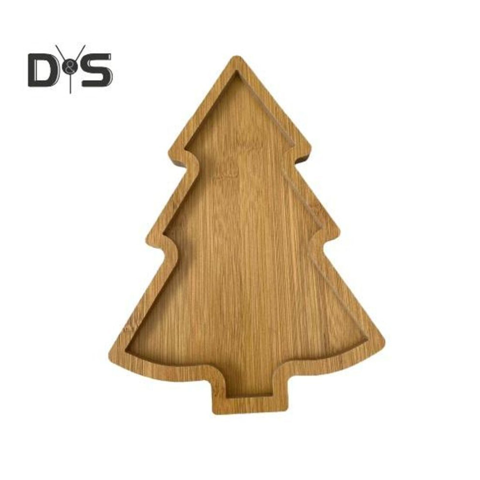 (as the picture, 1Grid) Christmas Tree Shaped Tray Wooden Charcuterie Dessert Boards Steak Dinner Plate Safe Easy To Clean Serving Platter For Parties Events