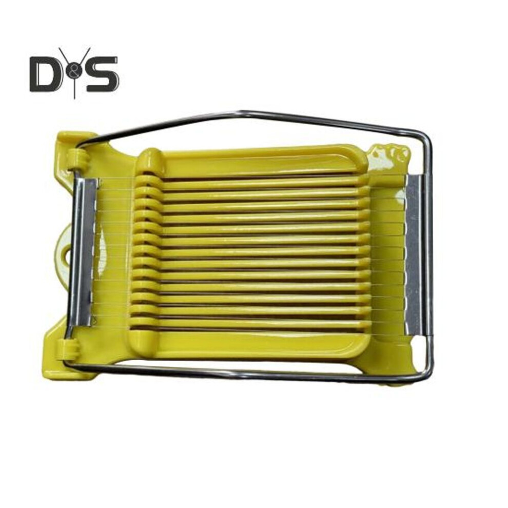 (yellow) Potato Egg Slicer Easy Press Food Slicer Luncheon Meat Cutter With 14 Stainless Steel Wires Cheese Slicer For Soft Fruit Tofu Dragon Fruit