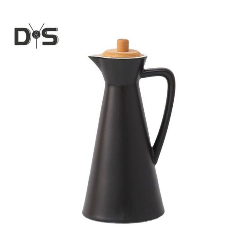 (as the picture, 800ML D) 400/800ml Ceramic Oil Dispenser Bottle Dust-proof Design Handmade Ceramics Oil Can For Kitchen Cooking Olive Oil Soy Sauce Vinegar Cruet Storage Jar