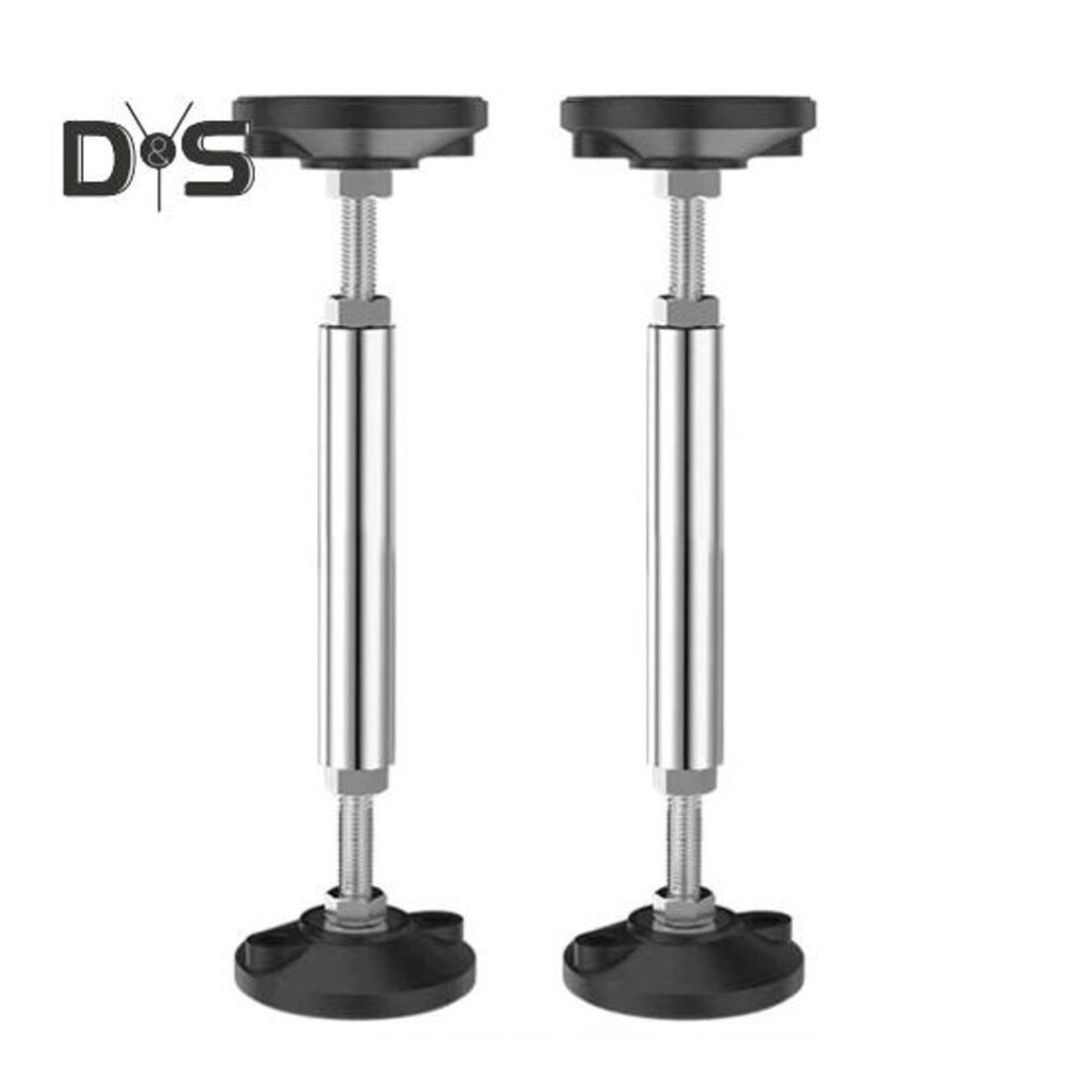 (as the picture, S) 1 Pair Furniture Support Legs Adjustable Stainless Steel Telescopic Poles Easy Installation Support Legs With Anti-slip Pads For Bed Couch Dresser Tv