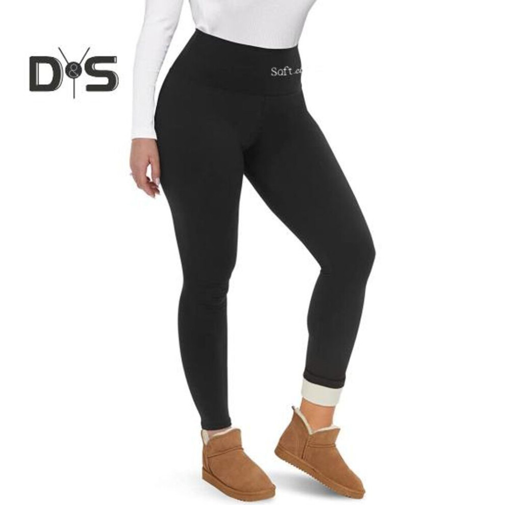 (black, L) Women Leggings Elastic High Waist Embroidery Letter Print Yoga Pants Sporty Style Skinny Trousers Autumn Winter Bottoming Pants