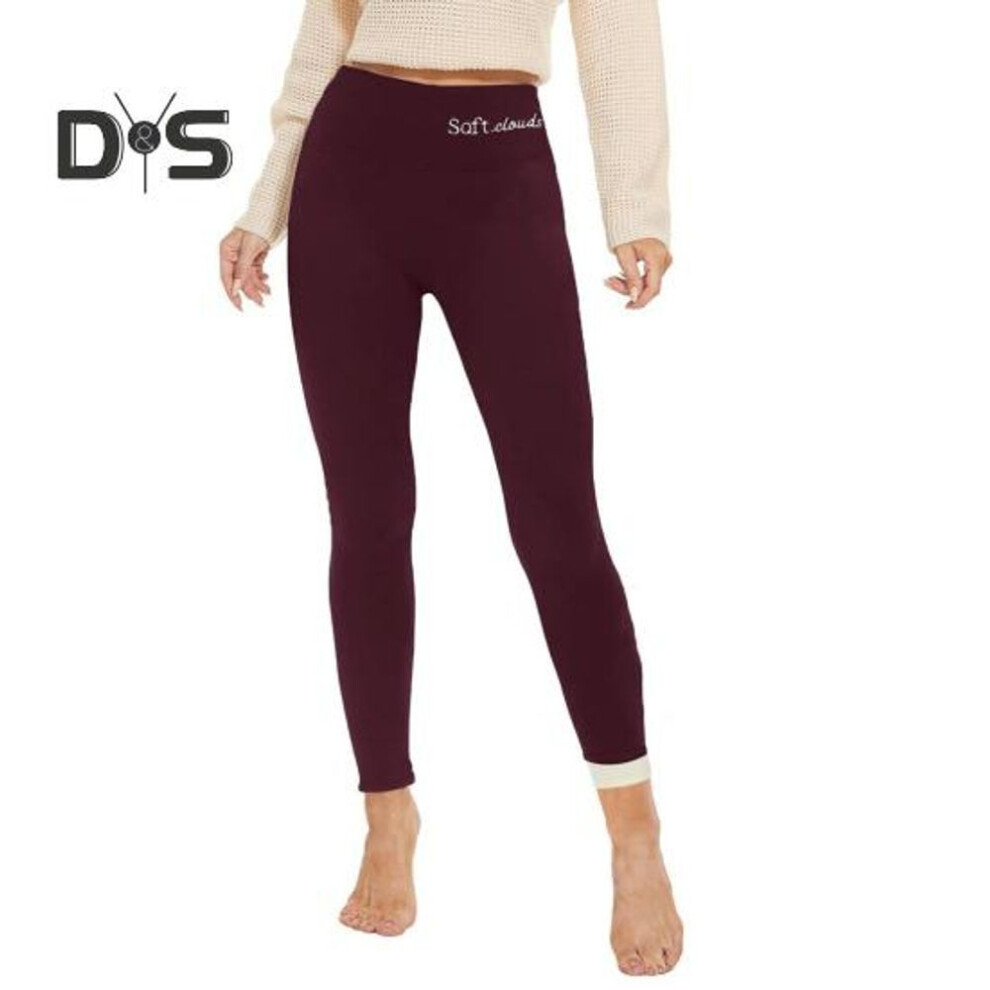 (red, XL) Women Leggings Elastic High Waist Embroidery Letter Print Yoga Pants Sporty Style Skinny Trousers Autumn Winter Bottoming Pants