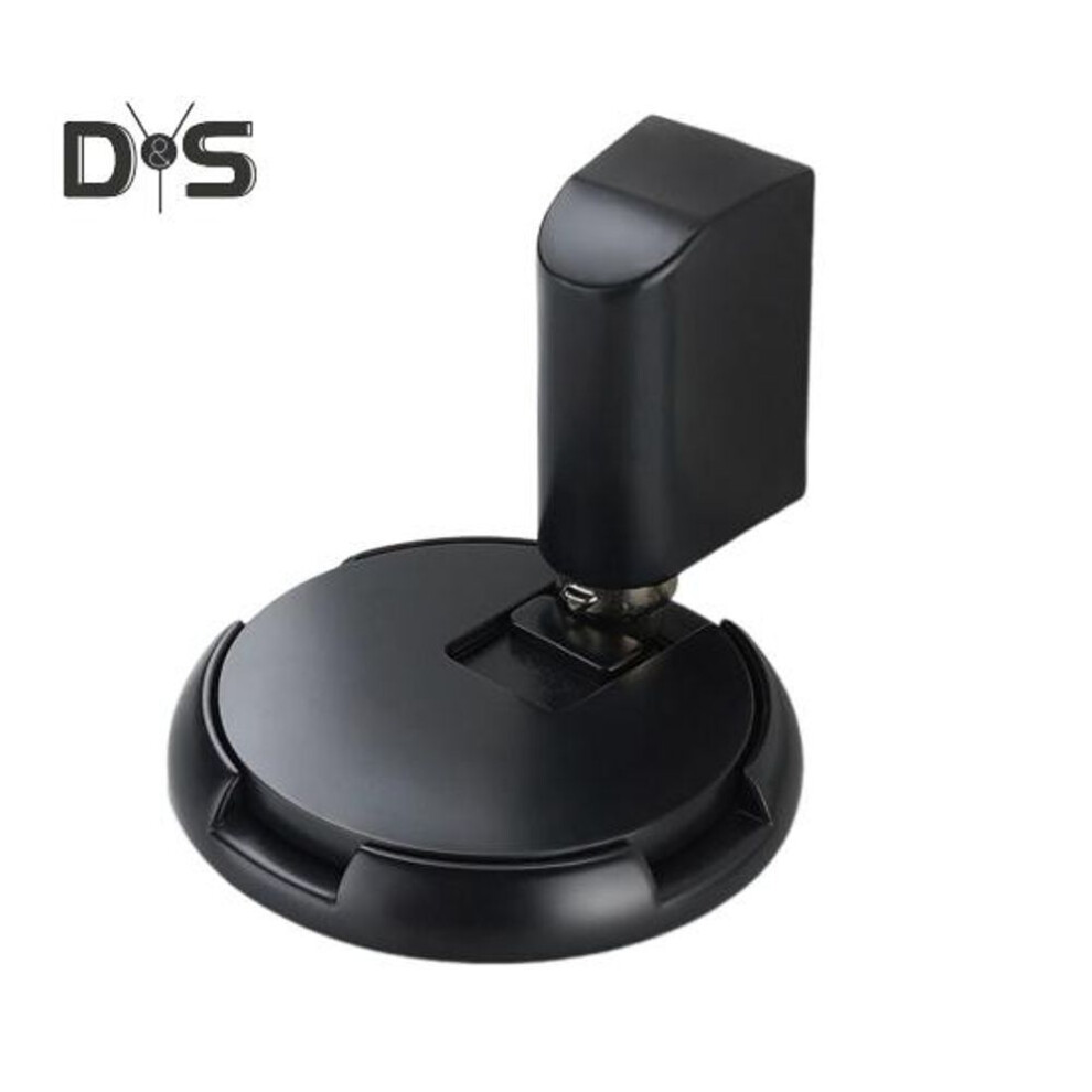 (black) Magnetic Door Stopper Wall Protector Heavy Duty Zinc Alloy Adjustable Adhesive No Drilling Anti-collision Floor Mount Door Catch Doorstop