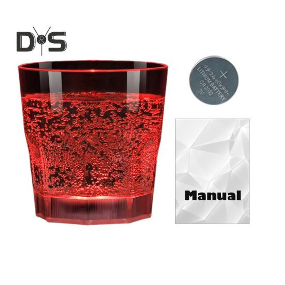 (red) 1/6pcs Light Up Shot Glasses Led Light Up Whiskey Glasses For Party Glow In The Dark Shot Glasses Reusable Drinkware For Birthday Christmas Weddings