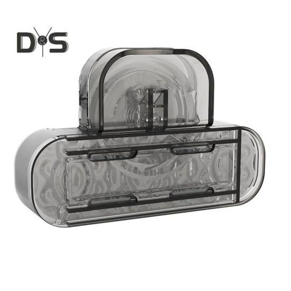 (grey) Suction Cup Holder Storage Rack Strong Load-bearing Simple Installation Removable Bathroom Bottle Organizer Wall Mount Shelf