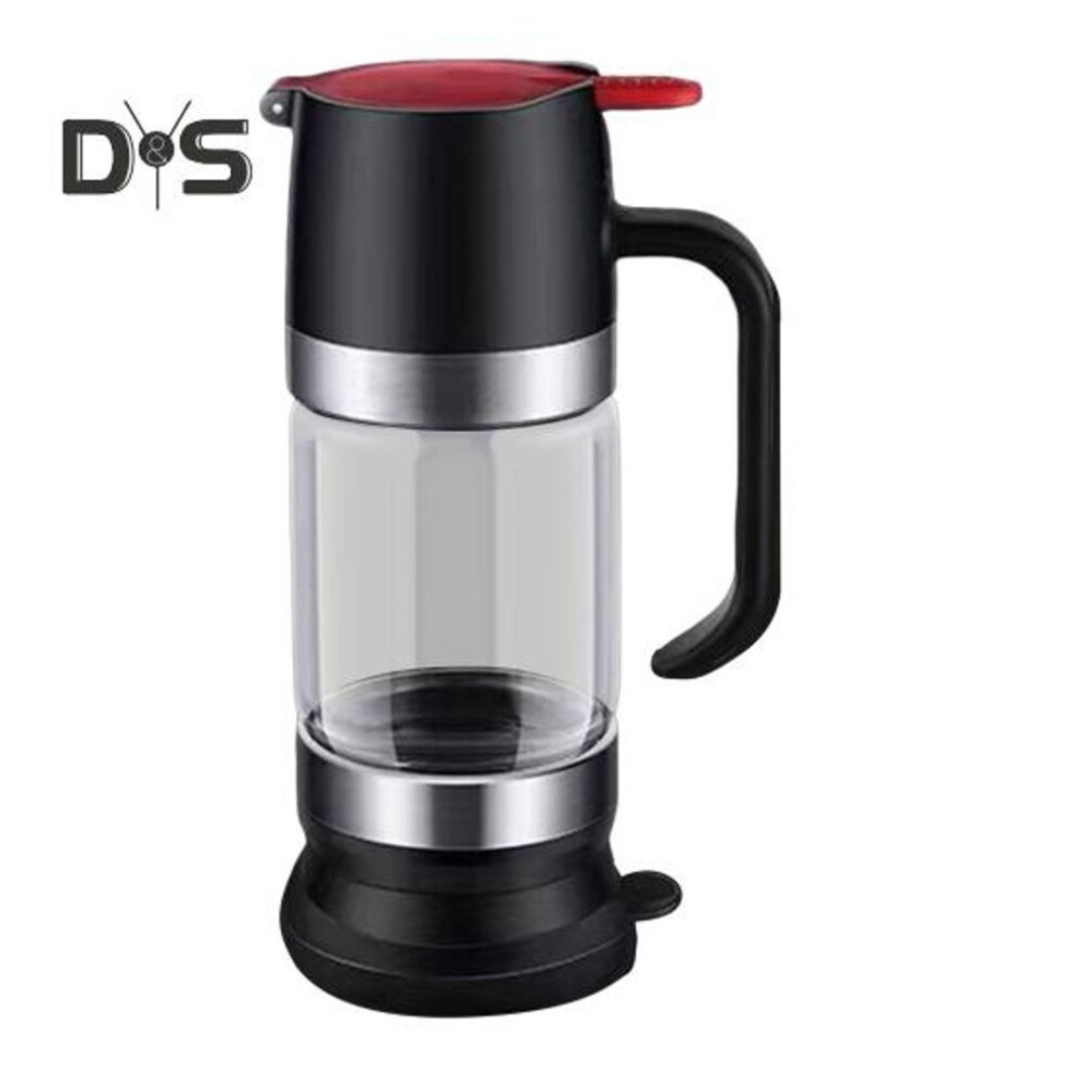 (black) Glass Bottle Honey Syrup Dispenser Food Grade Bpa Free Leakproof Glass Honey Dispenser Pot Syrup Storage Bottle With Handle
