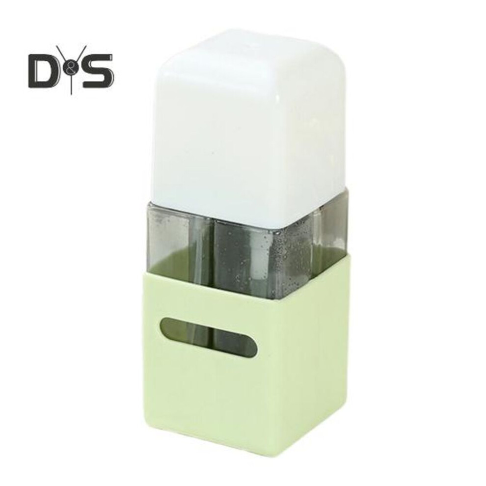 (light green, Square) 4pcs/set 60ml Travel Refillable Bottle Portable Leak Proof Reusable Lotion Shampoo Cosmetic Press Spray Dispenser Bottle Empty Toiletries Container