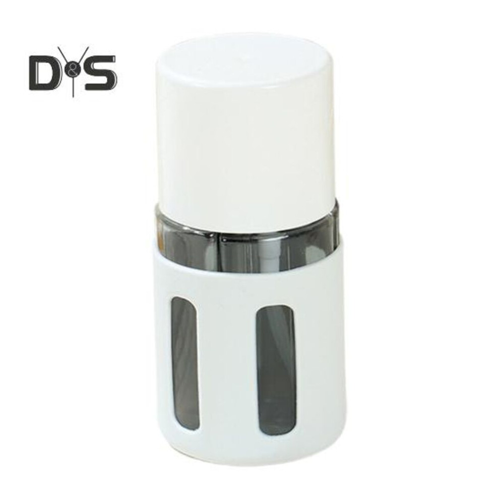 (light grey, Round) 4pcs/set 60ml Travel Refillable Bottle Portable Leak Proof Reusable Lotion Shampoo Cosmetic Press Spray Dispenser Bottle Empty Toiletries Container
