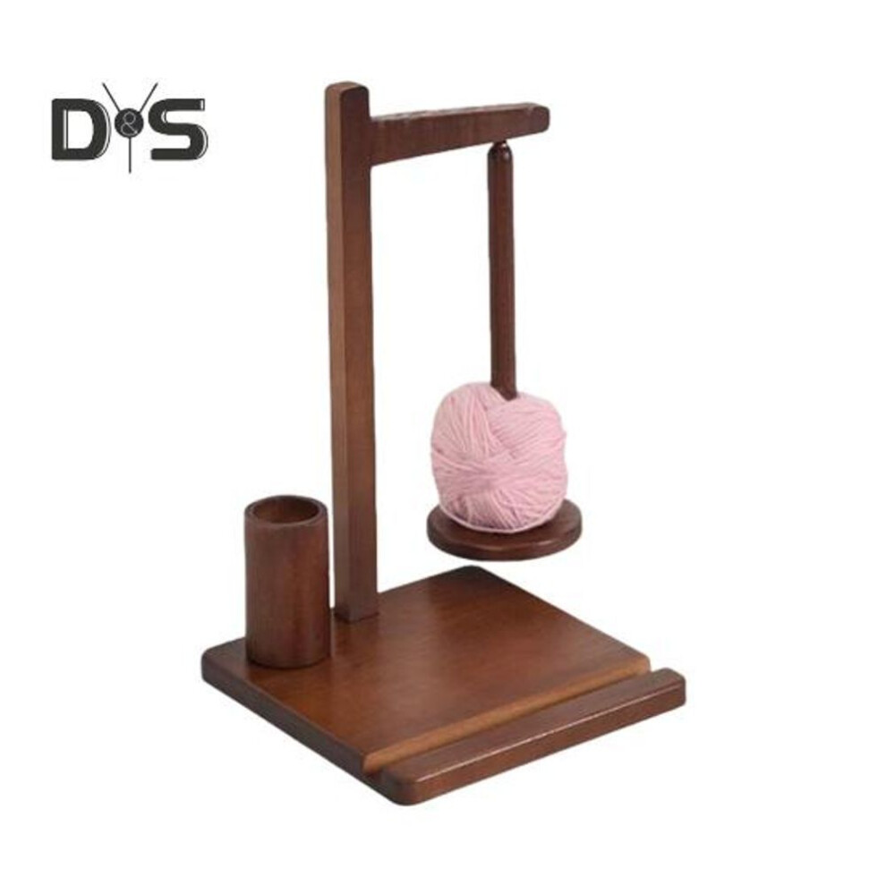 (as the picture, B) Magnetic Yarn Holder Wooden Yarn Dispenser With Storage Cylinder Yarn Ball Organizer Holder Gift For Knitting Crocheting Enthusiasts