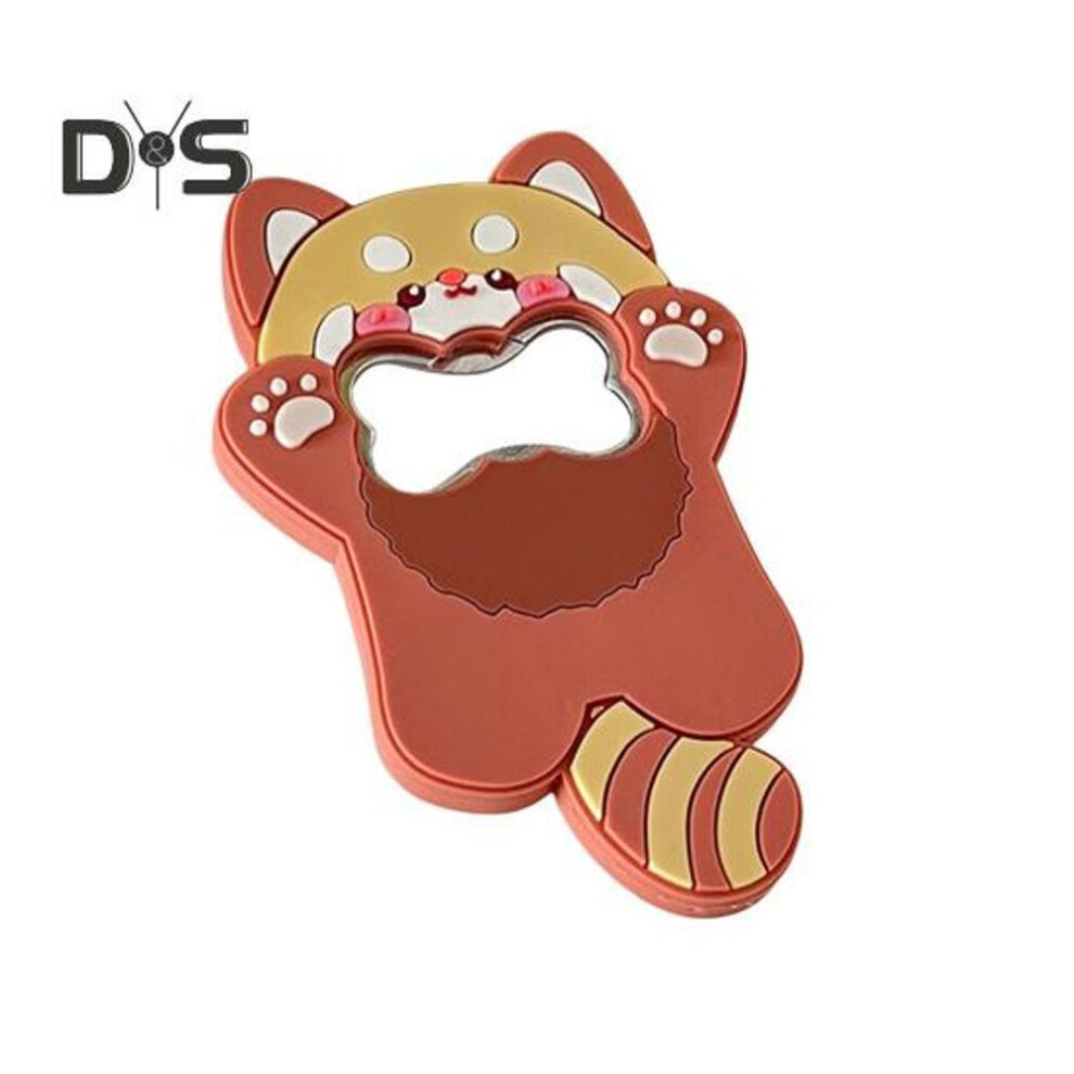 (as the picture, D) Beer Bottle Opener Magnet Cute Animal Cat Dog Panda Shape Bottle Cap Opener Fun Kitchen Gadget Practical Bar Accessory