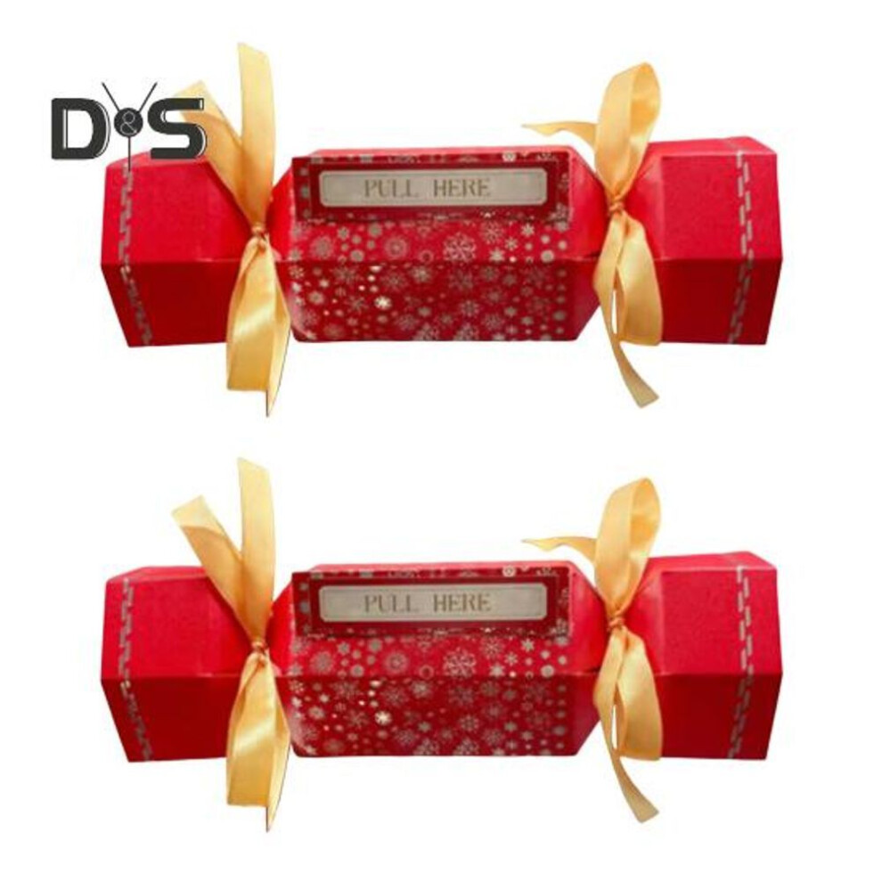 (red) 2pcs Christmas Surprise Money Pull Pouch Candy-inspired Pull Out Money Gift Box Diy Christmas Money Holders For Cash Gift
