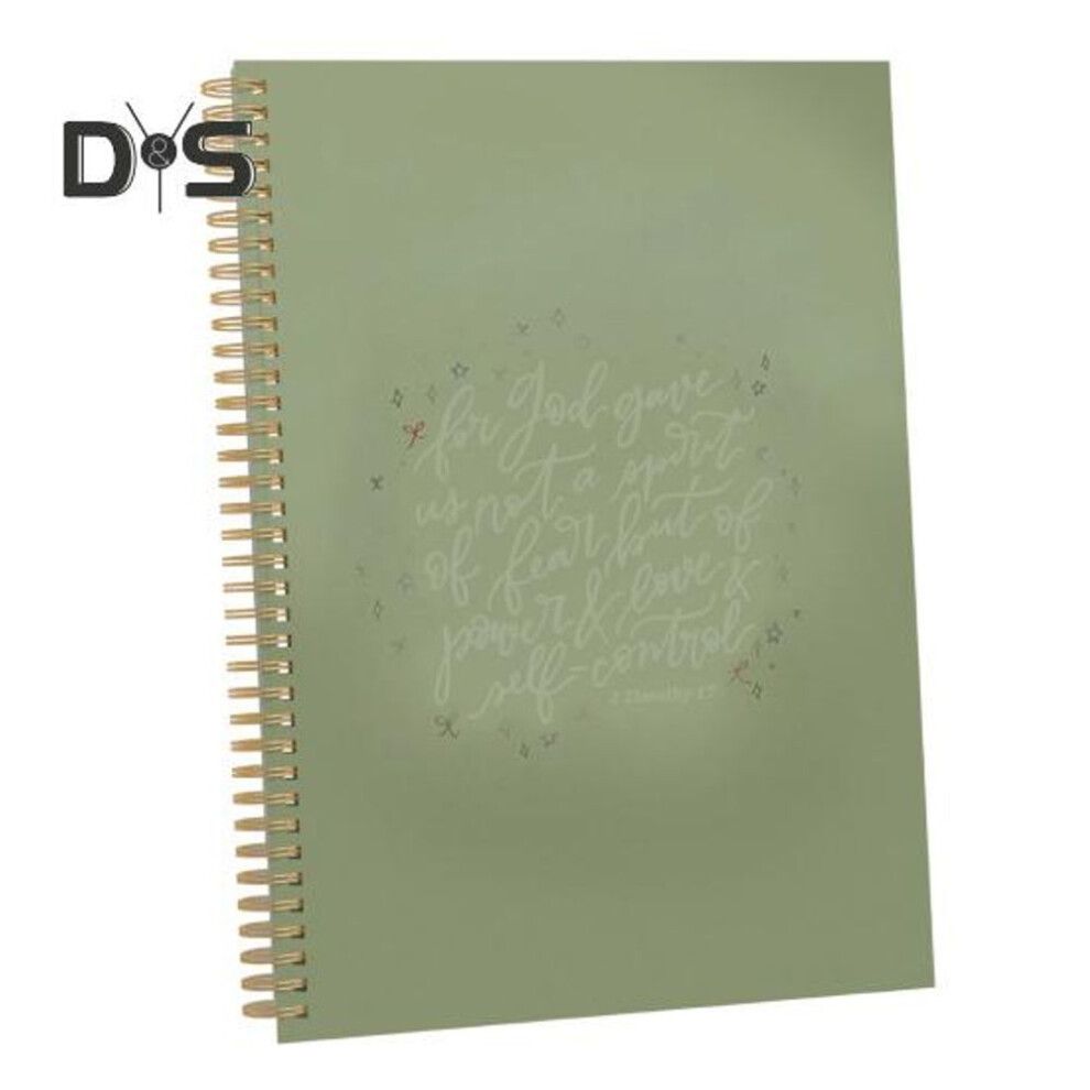 (green) Christian Notebook with Thread Coil Religious Journal Women Bible Study Notepad Church Spiritual Events Christian Stationery