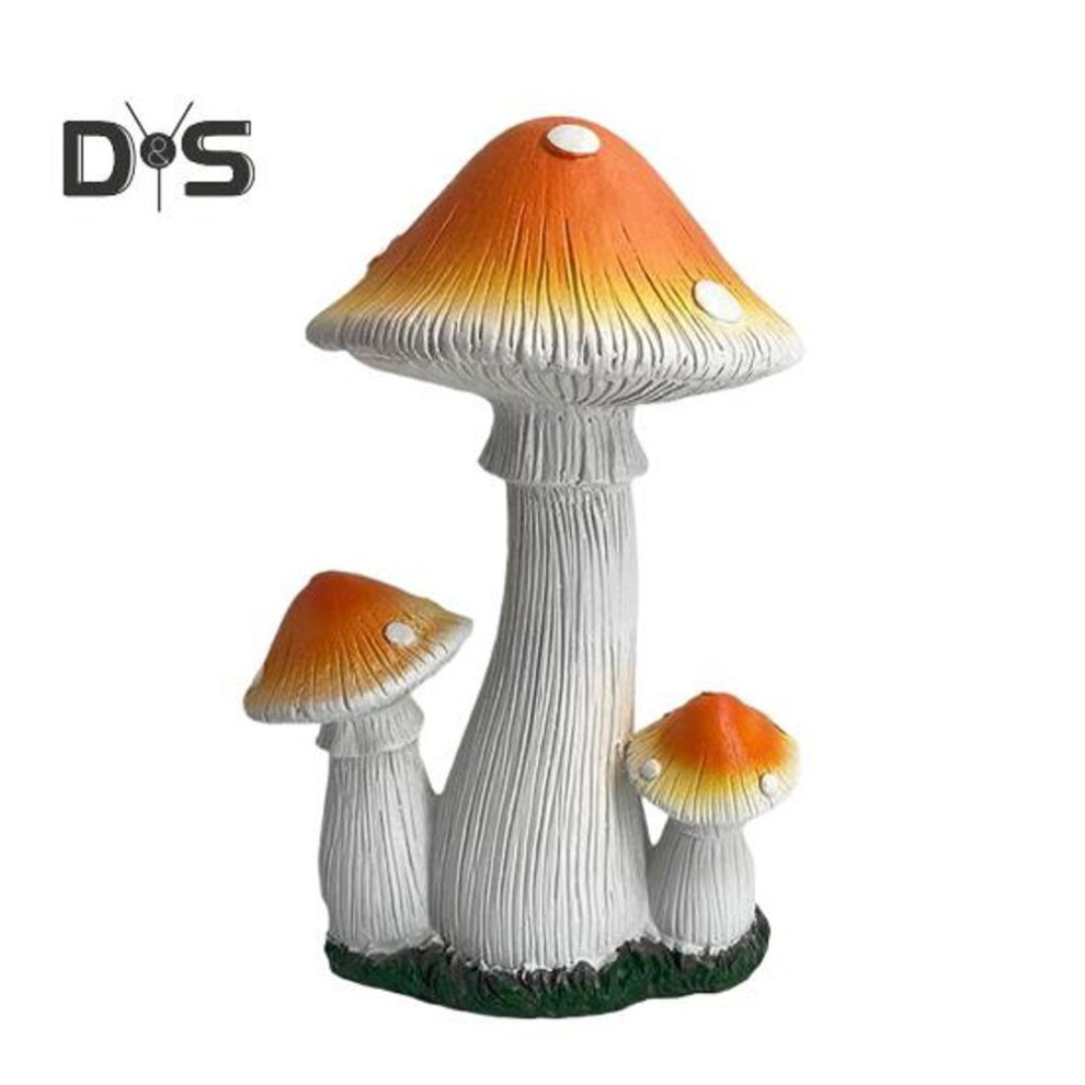 (as the picture, B) Simulated Mushroom Statue Garden Resin Mushroom Ornament Fairy Garden Accessories Mushroom for Indoor Outdoor Decor