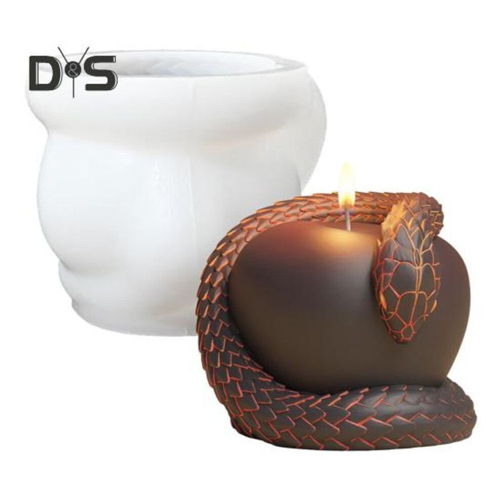 Snake Design Candle Mold Silicone Mold For Soap Making 3D Fruit Shape Candle Mold Resin Casting Mold Easy Release Candle Making Kit