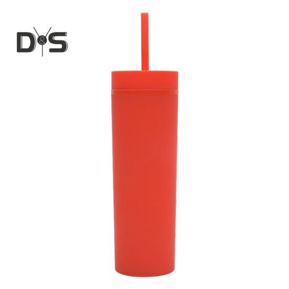(orange, 480ml) Sippy Cup Wide Mouth 16 Oz Drinking Cup With Straw And Lid Leak Proof Spill Proof Insulated Water Bottle For Home Office Gym Travel