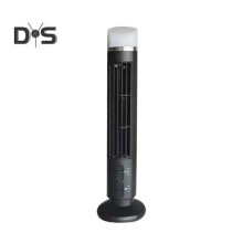 (black) Tower Fan Bladeless Standing Floor Fan Wide-Angle Oscillation Gentle Breeze USB Charging Easy to Clean Cooling Fan with LED Light