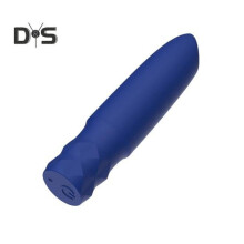 (dark blue) Massager Portable Small Size 10 Modes Adjustable USB Rechargeable Silicone Waterproof Wireless Massage Wand Vibrator Toy