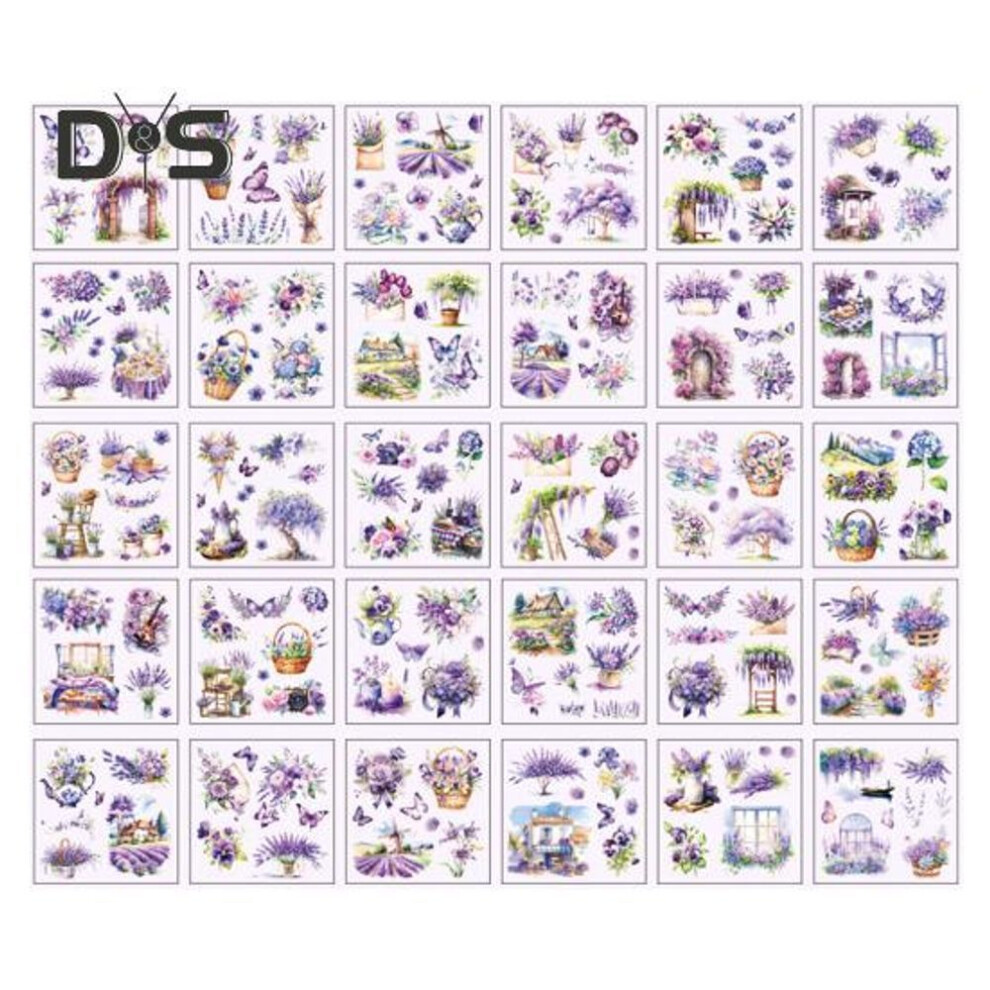 (as the picture, C) Transparent Stickers Book Various Sizes Easy To Use Stickers Journaling Scrapbook Collage Decal Junk Journaling Supplies