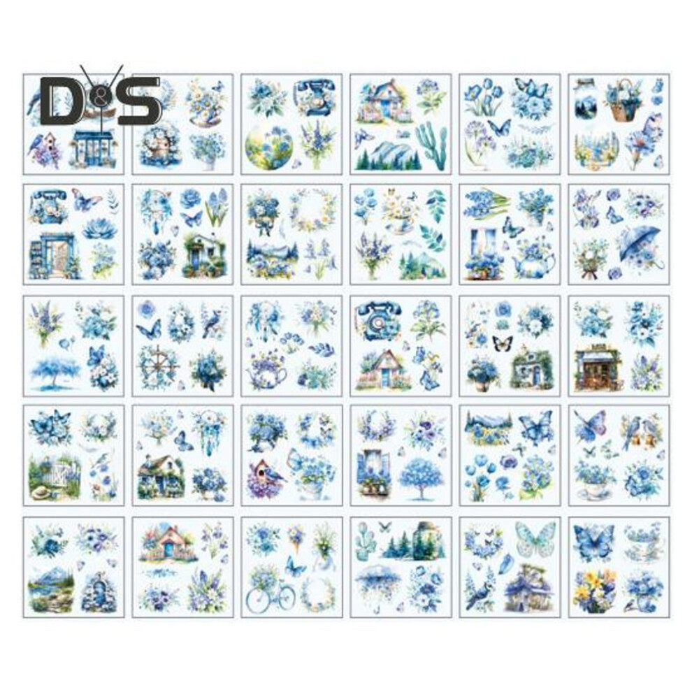 (as the picture, B) Transparent Stickers Book Various Sizes Easy to Use Stickers Journaling Scrapbook Collage Decal Junk Journaling Supplies