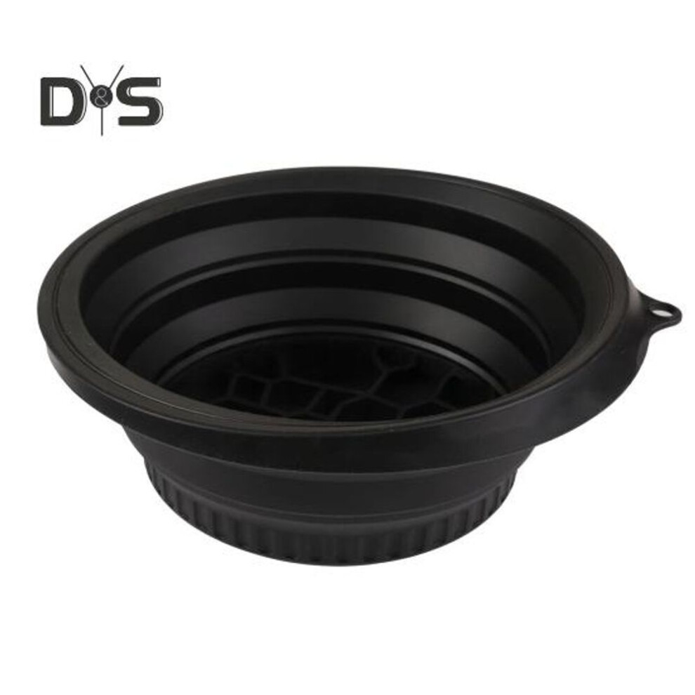 (black) Portable Ice Bath Bowl Foldable Design Eco-friendly Reusable Efficient Cleaning Multipurpose Washing Basin Silicone Ice Bath Bowl