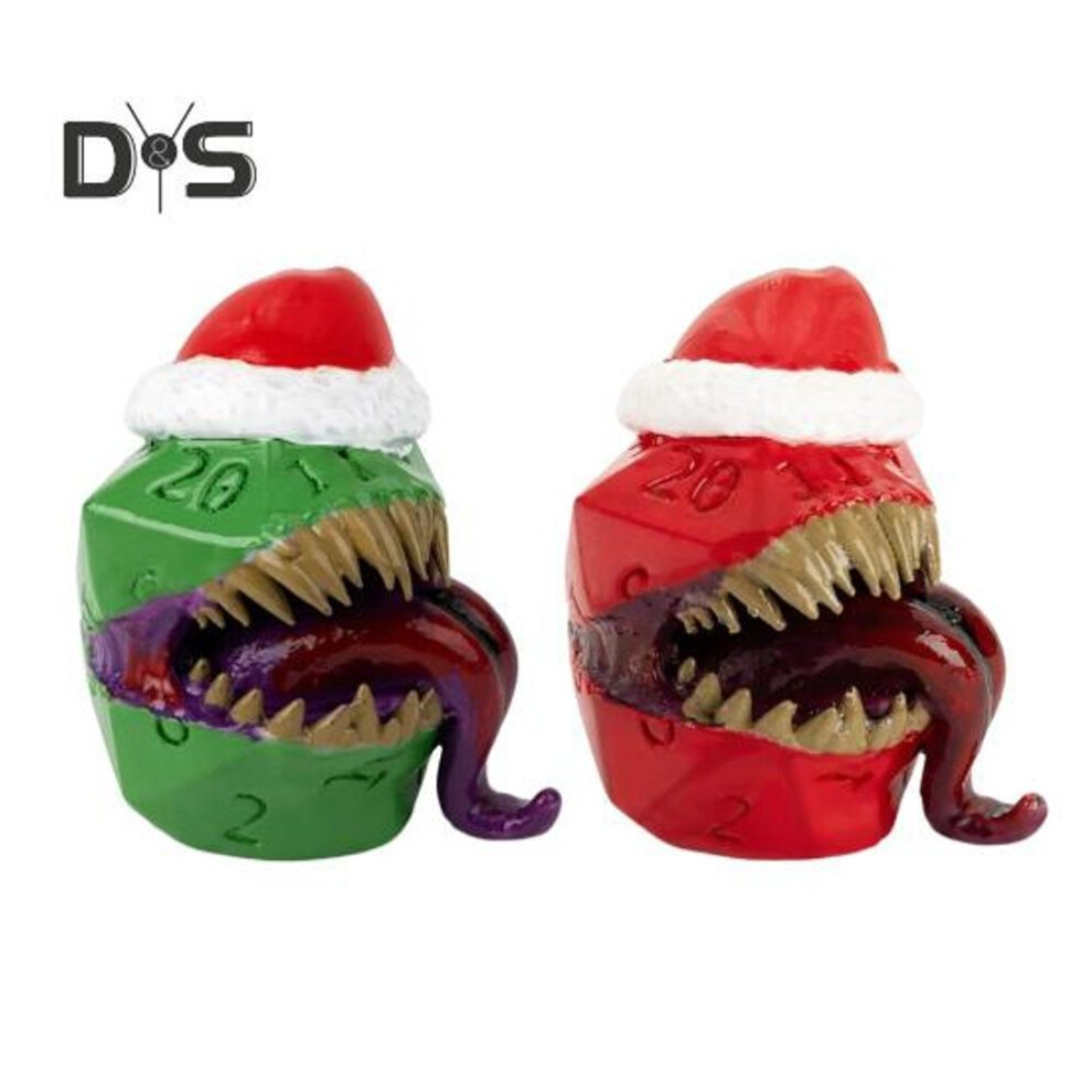 (as the picture, C) 1/2pcs Christmas Hat Aliens Dice Resin Santa Hat Dice Decoration Heavy Duty Multi-side Gaming Dice Kids Adults Family Night Party Game Prop