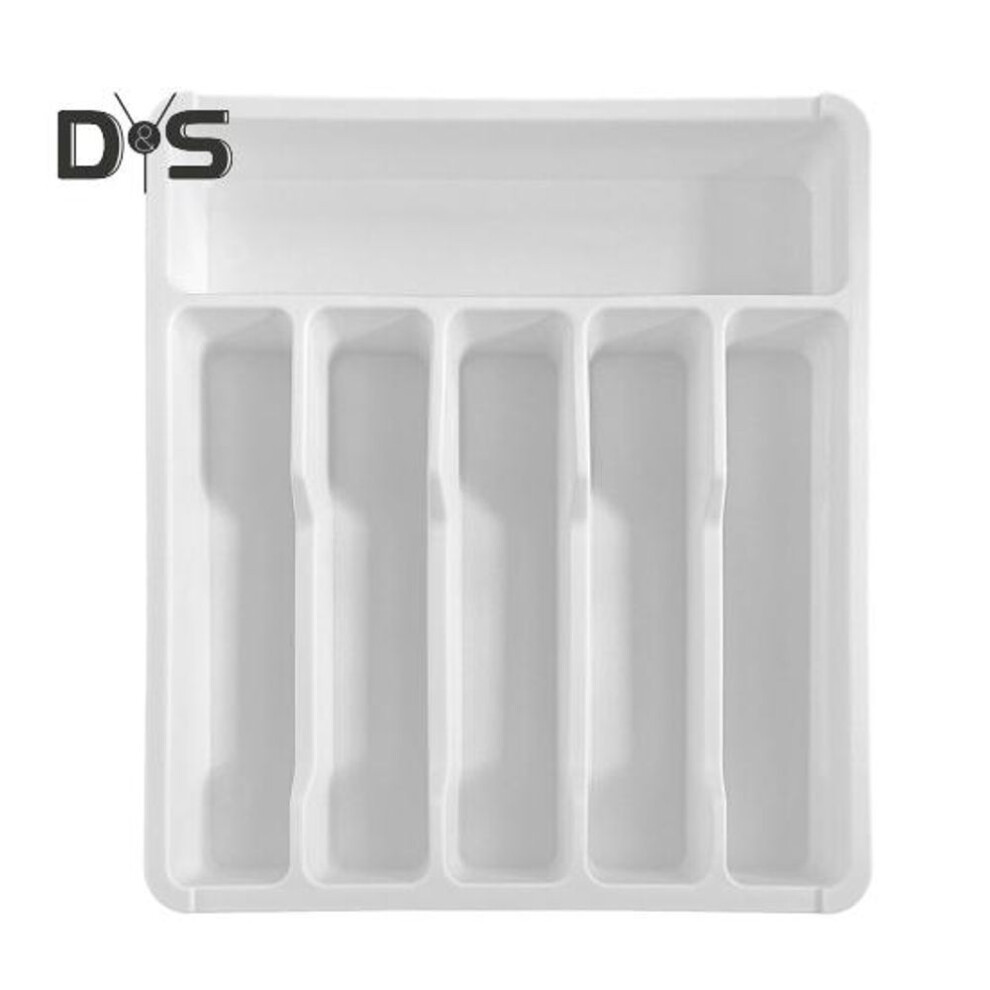 (white) Drawer Organizer Tray For Kitchen Drawer Expandable Cutlery Flatware Holder Adjustable Plastic Utensil Divider Spatula Tools And Gadgets Storage