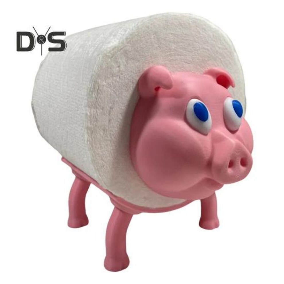(as the picture, 1pc Little Pig) Animal Toilet Paper Holder Freestanding Cartoon Sheep Toilet Roll Holder 3D Printed Pig Cat Loo Roll Holder for Bathroom Decor Tissue Roll Storage