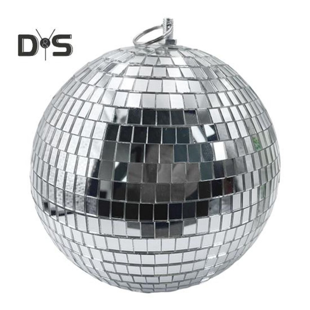 (as the picture, 20cm) Silver Mirror Disco Ball Ornaments Reflective Hanging Disco Ball Decorations For 70s Retro Party Christmas Birthdays Supplies