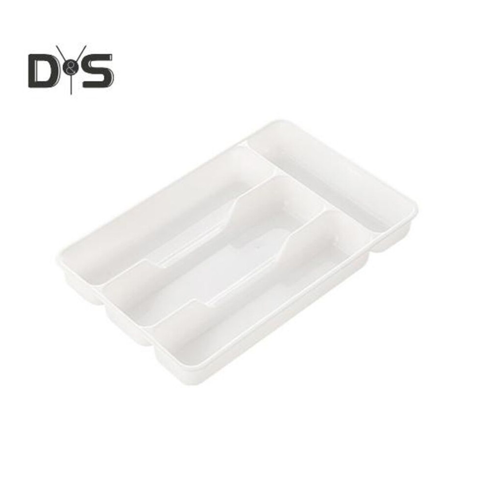 (white, S) 1/2pcs Drawer Organizer Expandable Kitchen Tray For Utensils Adjustable Flatware Holder With 4/6 Compartments Cutlery Storage Divider For Spatulas