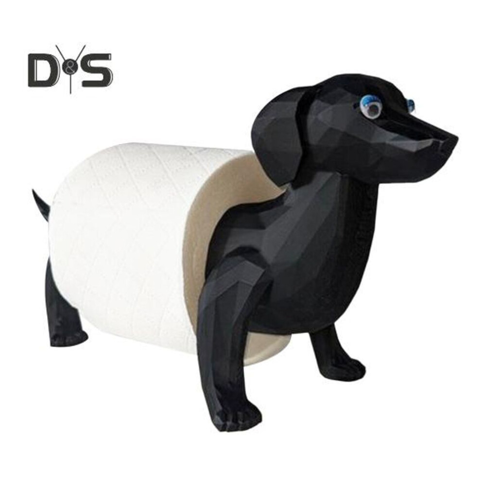 (as the picture, Dog) Toilet Paper Holder Roll Paper Organizer Funny Animal Shaped Self Standing Paper Towel Holder Bathroom Decoration