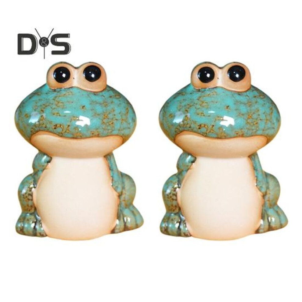 (green) 2pcs Frog Toilet Bolt Cover Ceramic Animal Figurine Waterproof Toilet Floor Bolt Screw Decorative Cover Home Hotel Bathroom Ornament