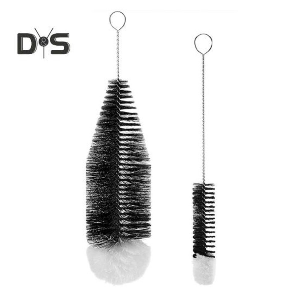 (as the picture, B) 1/2pcs Soda Bottle Cleaning Brush With Gentle Bristles Easy To Clean Stainless Steel Rod Wine Glasses Dishwasher Cleaning Brush