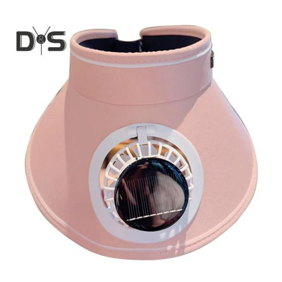 (pink) Sun Hat With Fan For Men And Women Outdoor Visor Hat With Solar/usb Powered Fan Uv Protection Wide Brim Cooling Hat For Camping Fishing