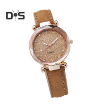 (brown) Women Casual Watch Rhinestone Round Dial Faux Leather Strap Ladies Business Formal Dress Quartz Wristwatch Fashion Jewelry Accessory Birthday Gift