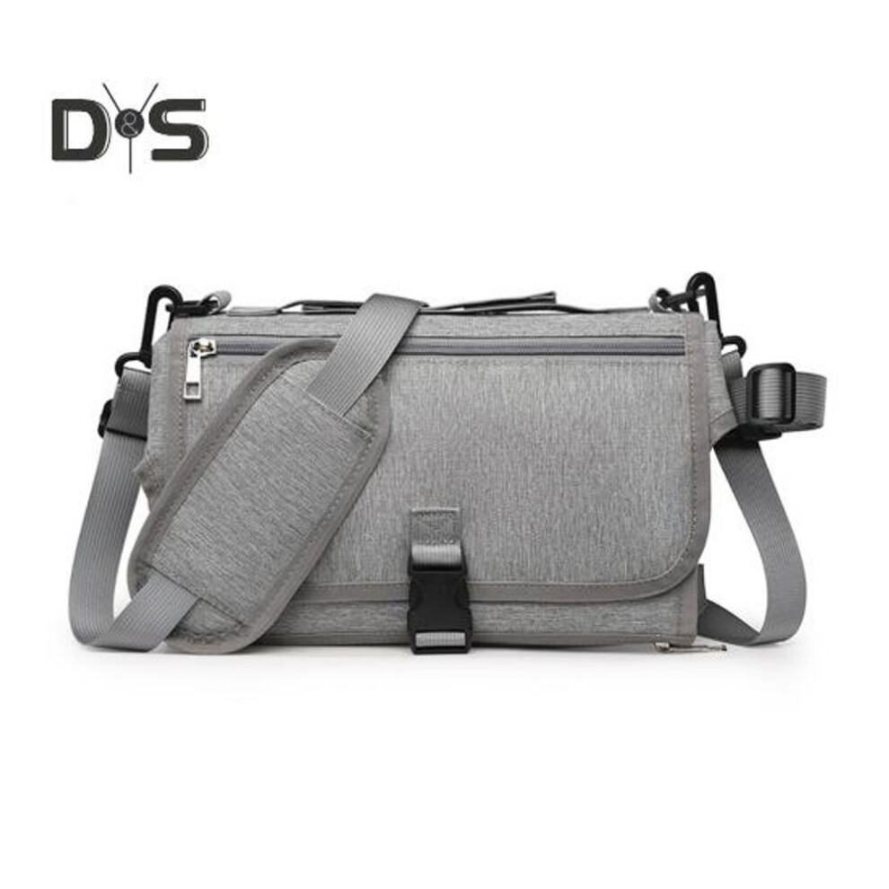(light grey) Portable Baby Diaper Changing Pad with Zipper Wipes Pocket Waterproof Oxford Cloth Travel Newborn Girls Boys Travel Changing Mat Storage Bag