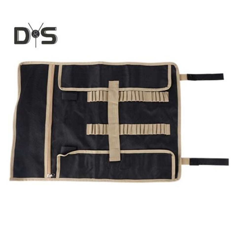 (black) Outdoor Tent Stake Storage Bag with Mesh Pocket Foldable Waterproof Hiking Hunting Camping Tools Tent Peg Nail Windproof Rope Organizer Pouch