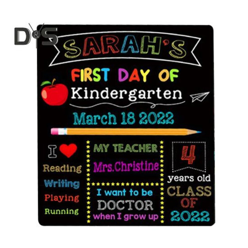(as the picture, A) Double Sided Message Board Reusable Kindergarten Preschool Wooden Sign Message Board Back To School Classroom Decor