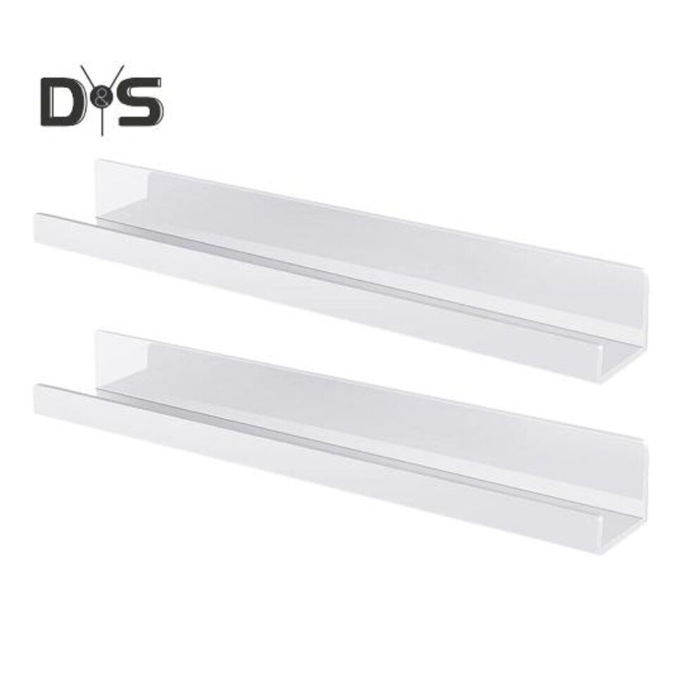 (white) 2pcs Magnetic Bookshelf Whiteboard Reusable Metal Display Stand With Strong Magnetism Floating Book Holder