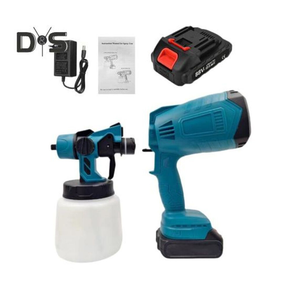 (as the picture, B) Cordless Paint Sprayer With Detachable Tank 3 Spray Patterns Adjustable Flow Control Battery Powered Handheld Paint Sprayer