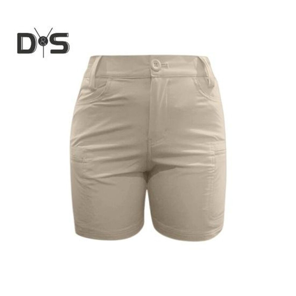 (apricot, L) Women's Bermuda Cargo Shorts Elastic High Waist Hiking Shorts With Pockets Casual Quick Dry Golf Shorts For Summer Outdoor Activities