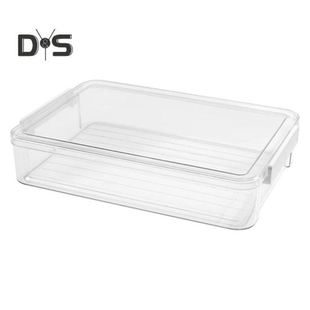 (as the picture, Large) Plastic File Storage Box A4 Size Clear Stackable Organizer Container Documents Certificates Scrapbook Craft Art Supplies