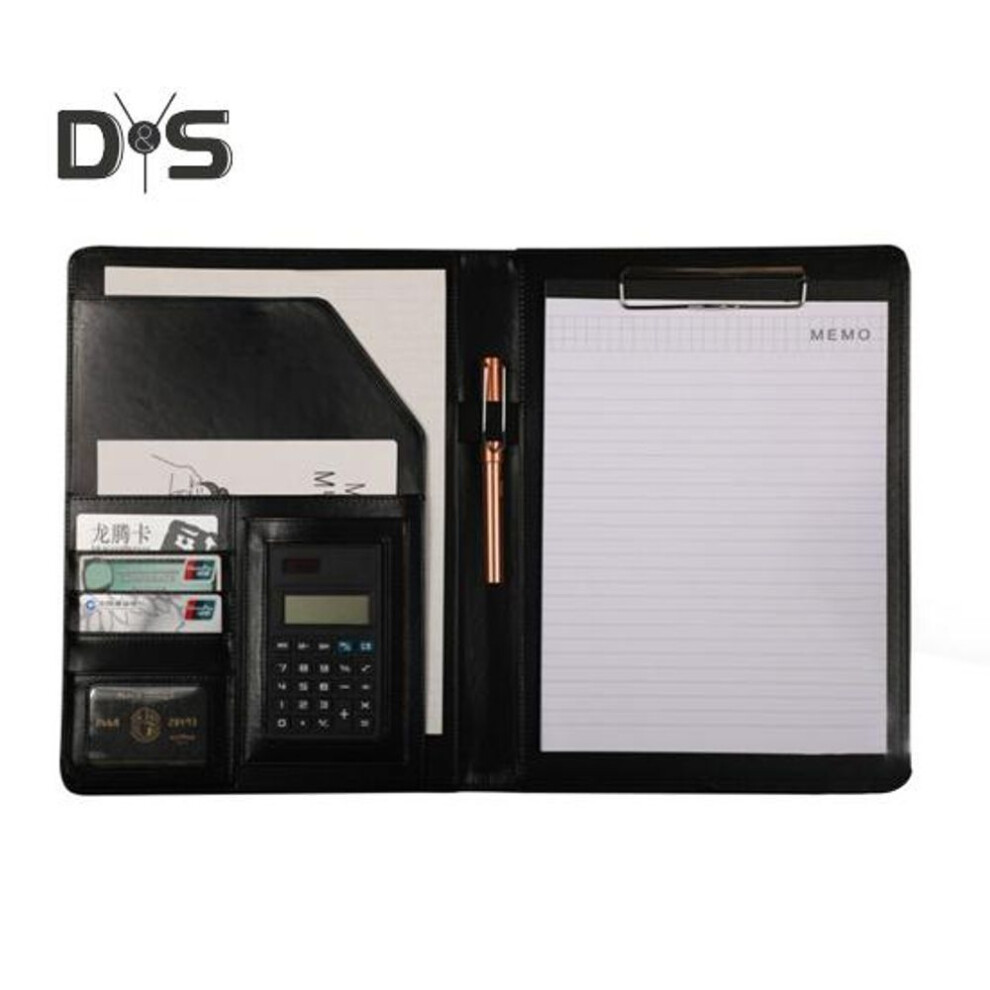(as the picture, G) Multifunctional File Folder A4 Document Clipboard Folder With Calculator Pen Slot Card Holder Portfolio Folder With Documents Clip For Business Office