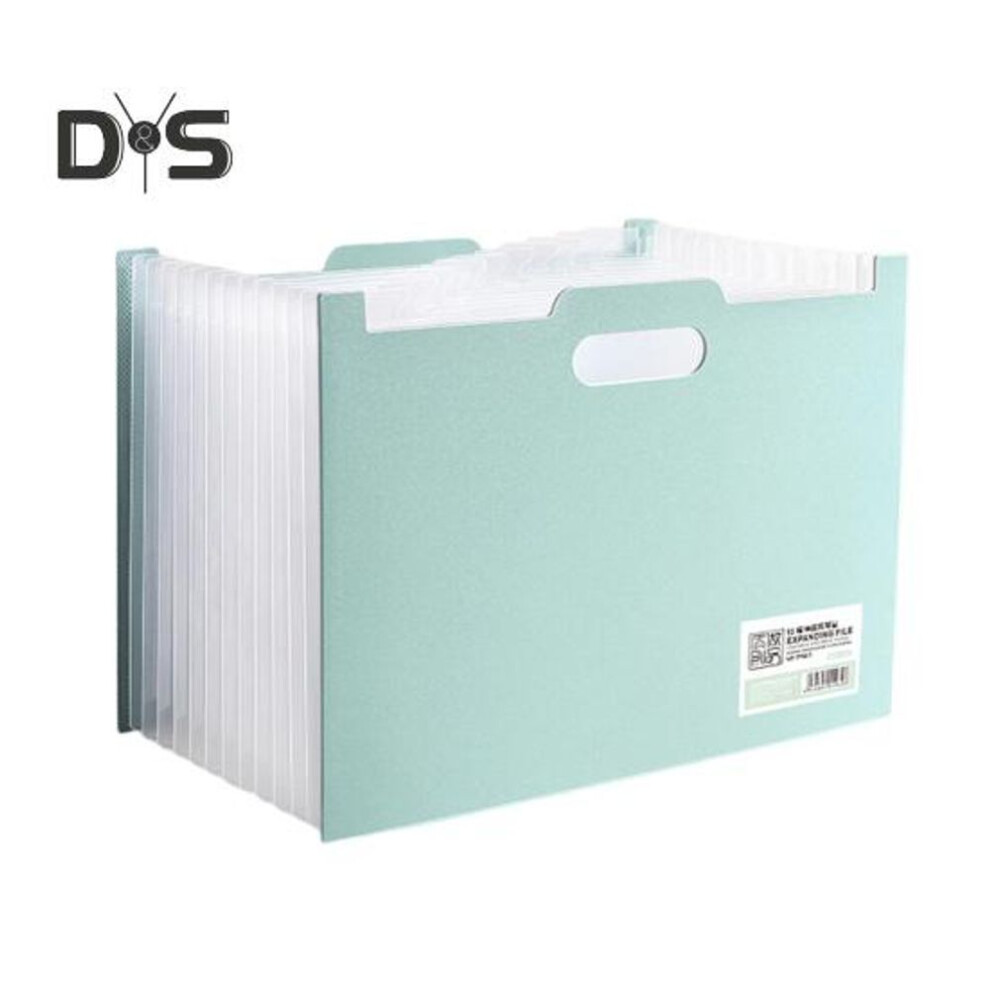 (light green) Accordion File Folder Expanding Vertical File Organizer 13 Pockets Folder With Colored Labels For Home Office School