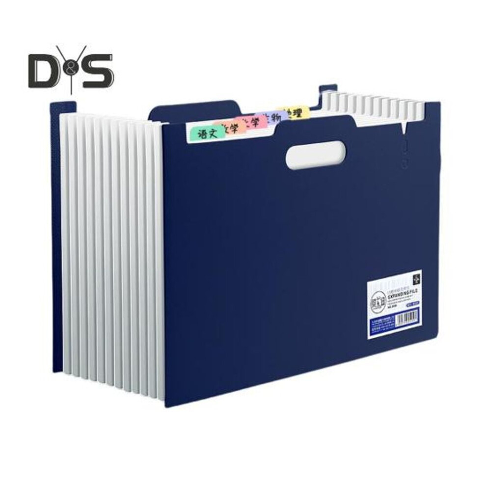 (dark blue) Accordion File Folder Expanding Vertical File Organizer 13 Pockets Folder With Colored Labels For Home Office School