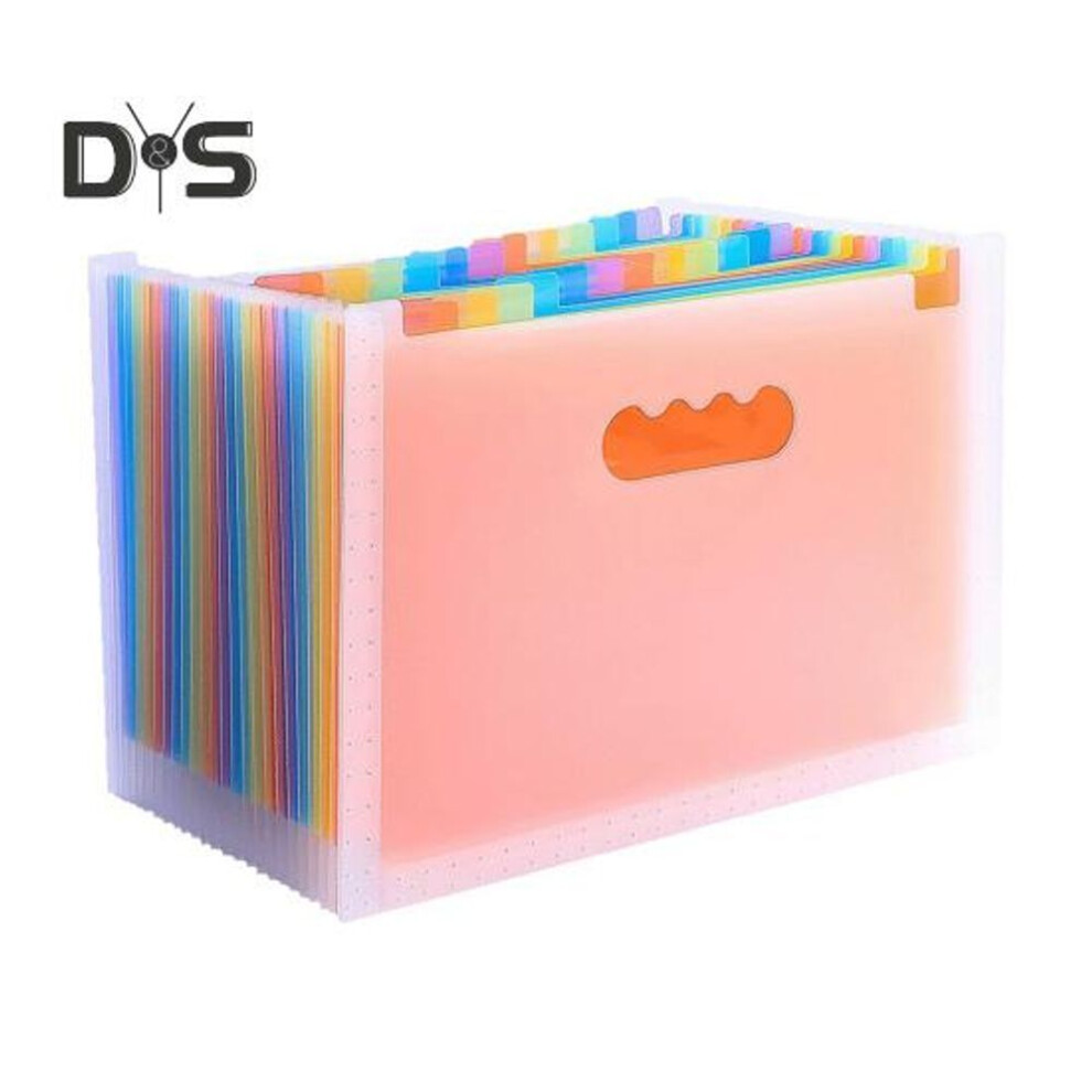 (multicolor) 25-pocket Accordion File Folder Waterproof Expandable Documents Organizer With Colored Labels Vertical Document Storage Organizer For Home Office