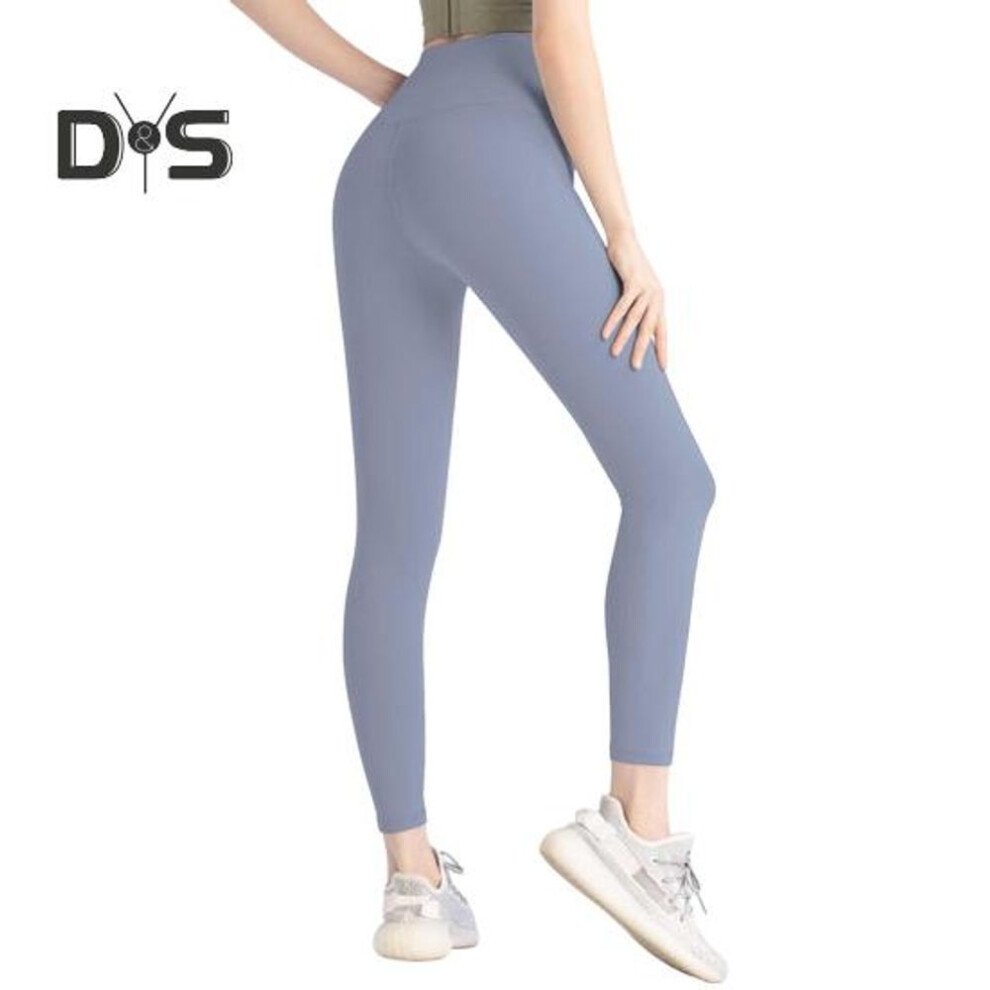 (blue, L) Women Yoga Pants High Waist Tummy Control Butt-lifted Skinny Elastic Skinny Compression Jogging Exercise Lady Sports Trousers Sweatpants for Yoga Gym