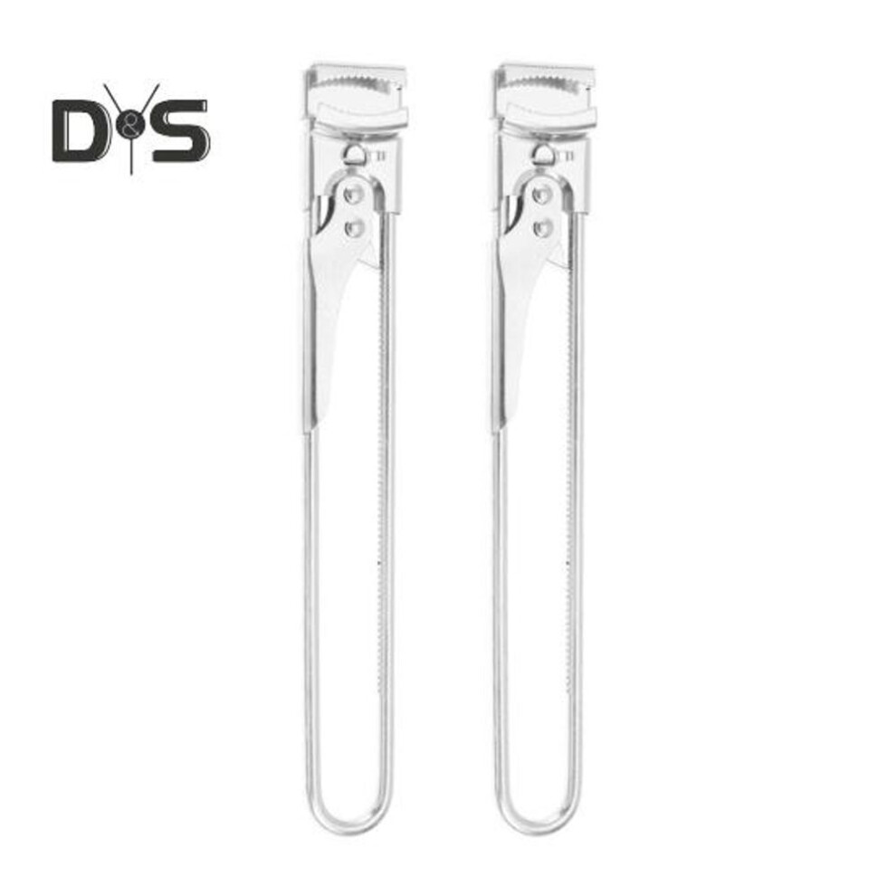 (as the picture, Long 2pcs) 1pc/2pcs Stainless Steel Jar Opener Adjustable One-handed Can Opener Portable Jar Lid Gripper Bottle Opener For Seniors Week Hands