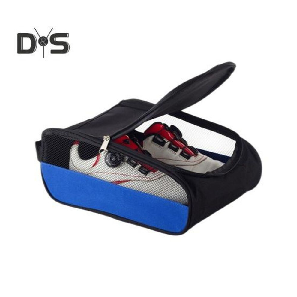 (blue, A) Golf Shoe Bag Zippered Outdoor Shoe Carrier Bags Travel Sports Shoe Carrier Tote Bags Golf Accessories For Men And Women